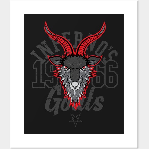 Inferno Goats Wall Art by Krobilad